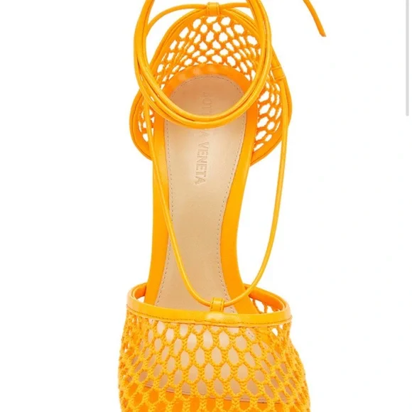 Elegant Orange Bottega VenetaStretch Sandals